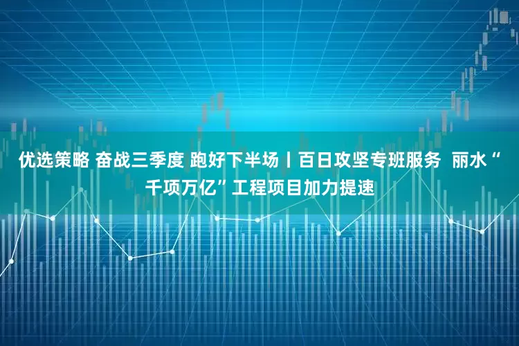 优选策略 奋战三季度 跑好下半场丨百日攻坚专班服务  丽水“千项万亿”工程项目加力提速